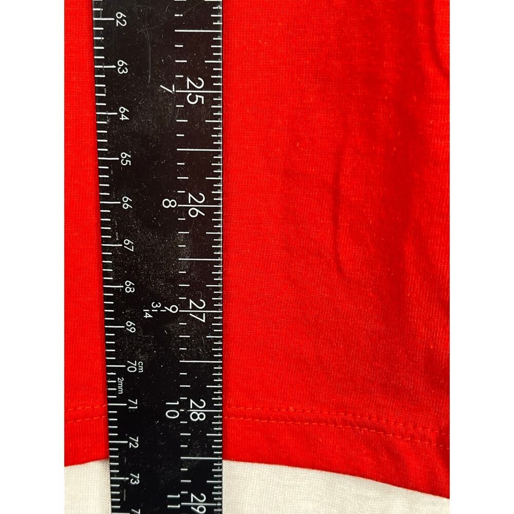 Rue 21 V-neck rhinestone embellished T-shirt in red, size XL juniors, EUC - Picture 6 of 7
